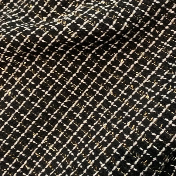 Cider Tweed Houndstooth Knit Black White TikTok Mini U-Neck Dress Women Size 2XL - Picture 4 of 10